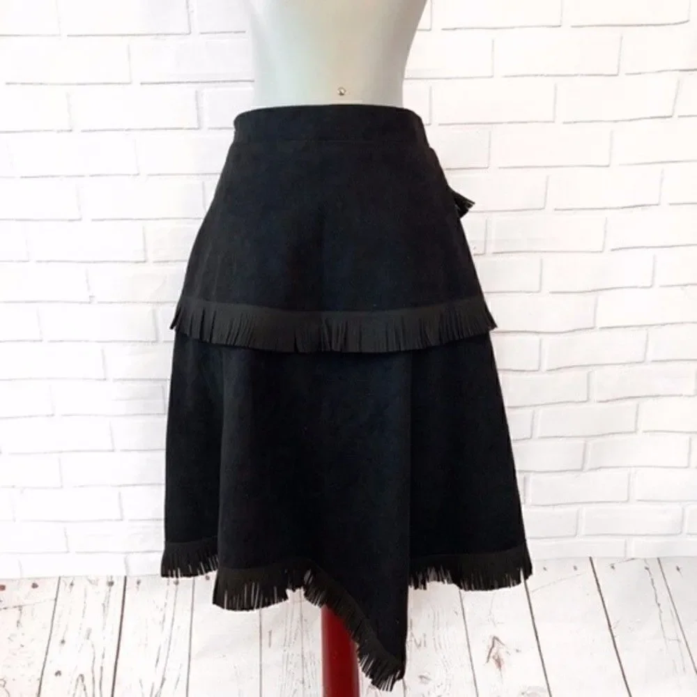 2 for $30 ANTHROPOLOGIE Moon River Asymmetric Fringe Skirt